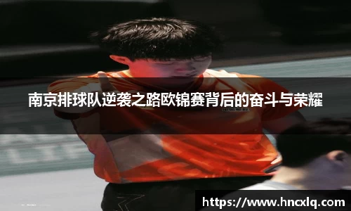 南京排球队逆袭之路欧锦赛背后的奋斗与荣耀